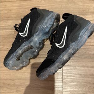 Nike Black and White VaporMax with Transparent Sole